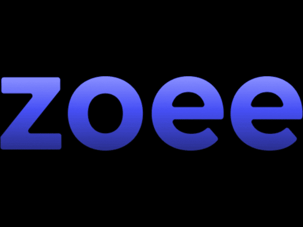Zoee gradient blue wordmark