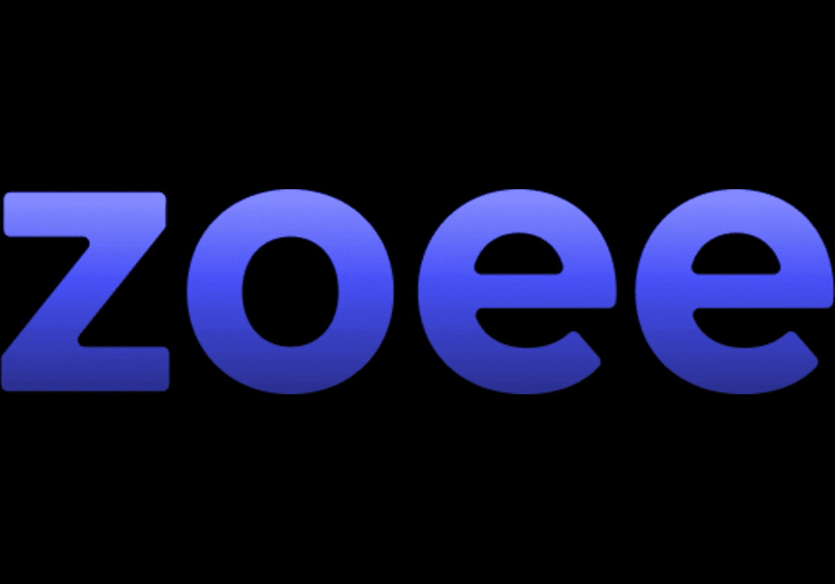 Zoee gradient blue wordmark