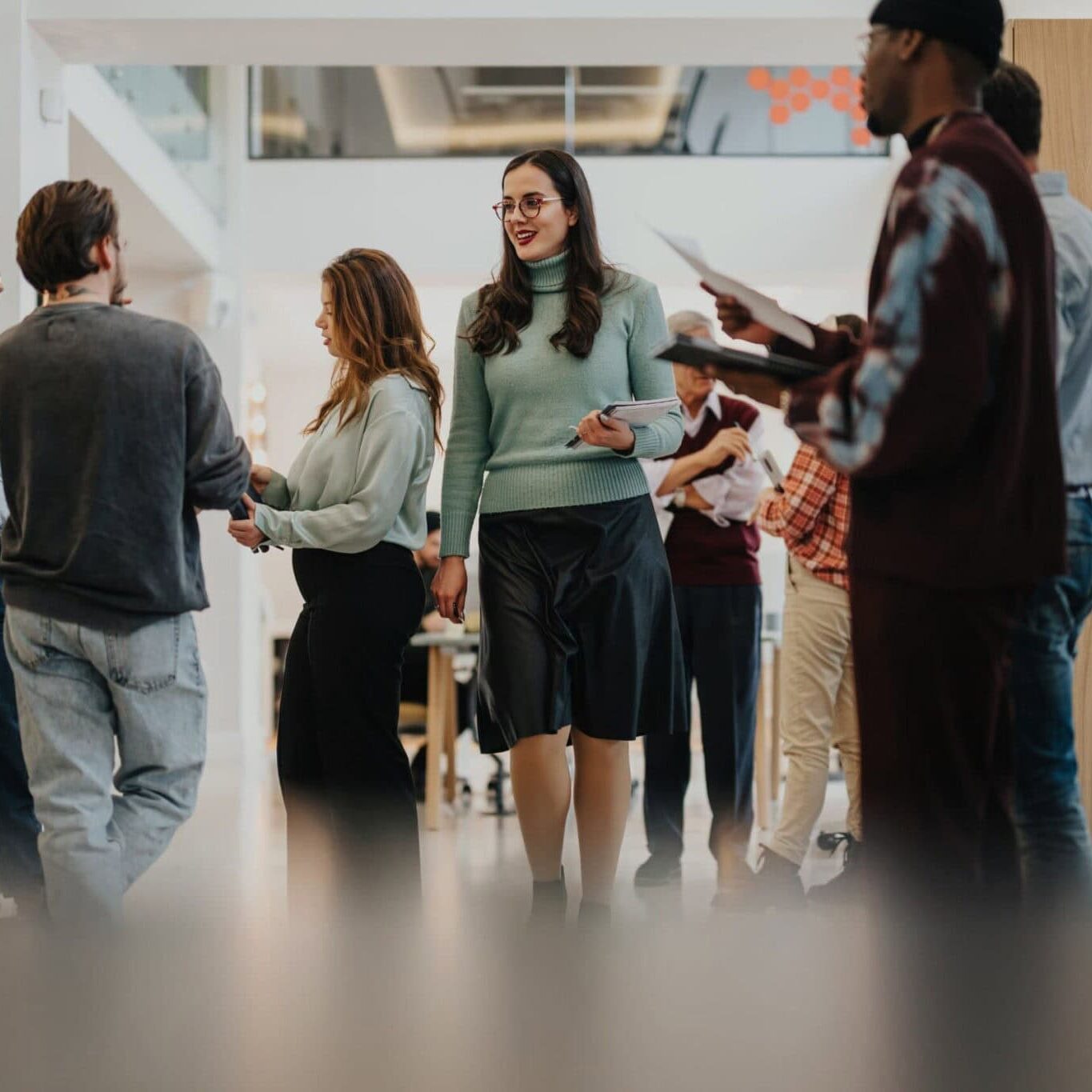 group of coaches at a networking event